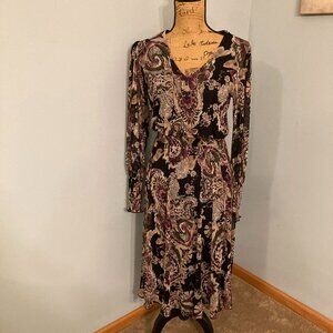 NWT Paisley Midi Dress Women Size Small